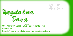 magdolna dosa business card